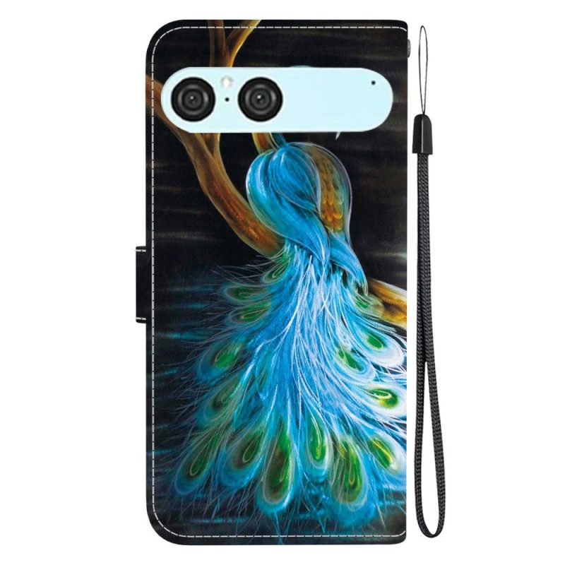 Lederhüllen Sony Xperia 10 Vii Pfau