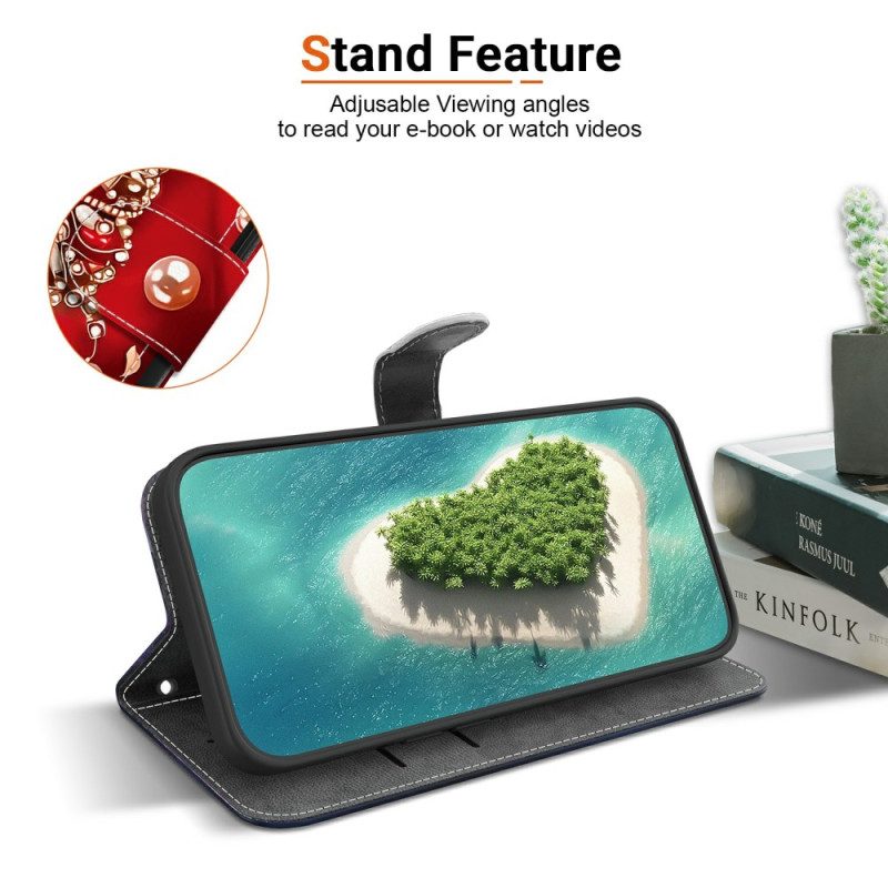 Lederhüllen Sony Xperia 10 Vii Rote Rosen