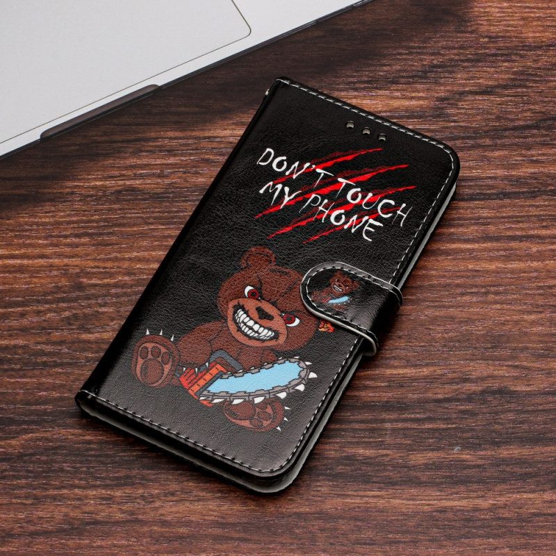 Flip Case Für Xiaomi Redmi A1 Mit Kordel Wütender Tanga-bär