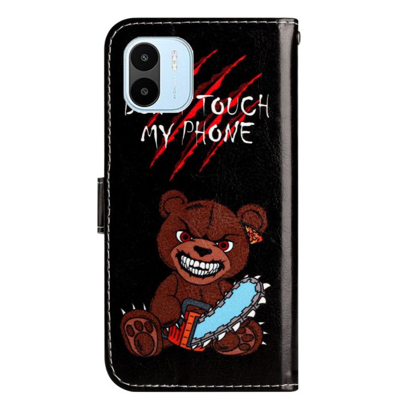Flip Case Für Xiaomi Redmi A1 Mit Kordel Wütender Tanga-bär