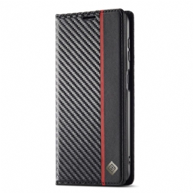 Flip Case Samsung Galaxy A17 4g / 5g Handyhülle Lc.imeeke Carbonfaser
