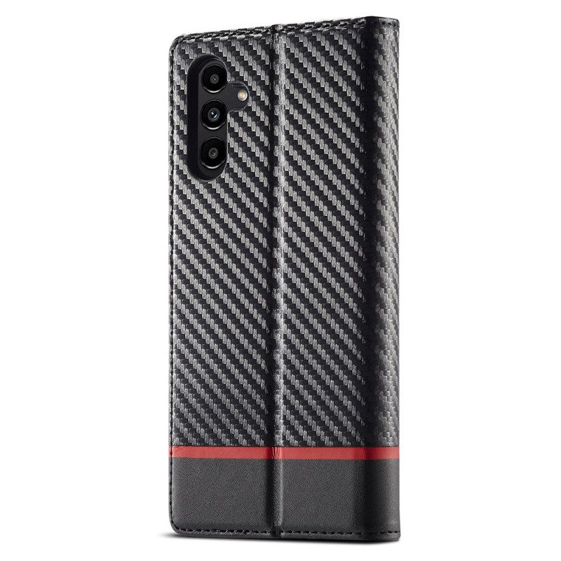 Flip Case Samsung Galaxy A17 4g / 5g Handyhülle Lc.imeeke Carbonfaser