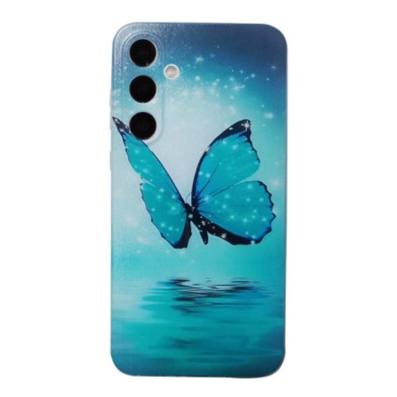 Hülle Für Samsung Galaxy A17 4g / 5g Blauer Schmetterling