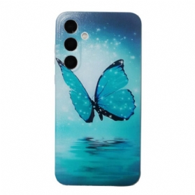 Hülle Für Samsung Galaxy A17 4g / 5g Blauer Schmetterling