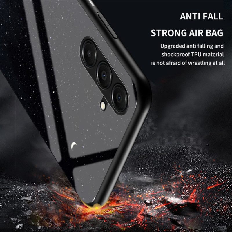 Hülle Für Samsung Galaxy A17 4g / 5g Gehärtetes Glas In Himmelblau