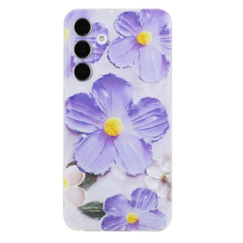 Hülle Samsung Galaxy A17 4g / 5g Lila Blumen