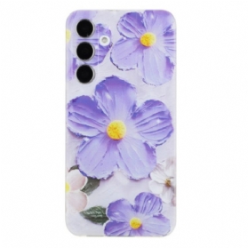 Hülle Samsung Galaxy A17 4g / 5g Lila Blumen