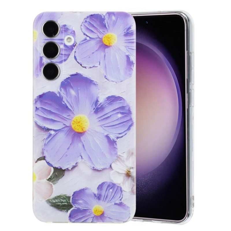 Hülle Samsung Galaxy A17 4g / 5g Lila Blumen