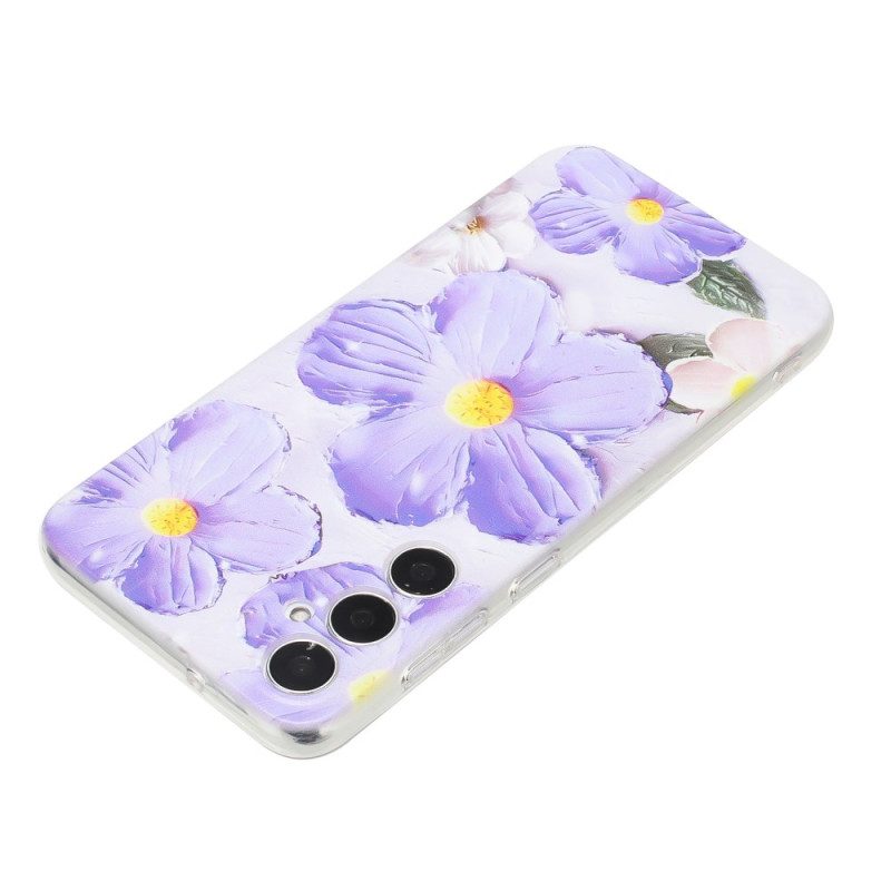 Hülle Samsung Galaxy A17 4g / 5g Lila Blumen