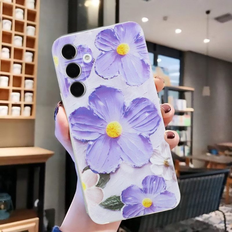 Hülle Samsung Galaxy A17 4g / 5g Lila Blumen