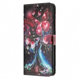 Lederhüllen Für Samsung Galaxy A17 4g / 5g Schmetterlingsbaum