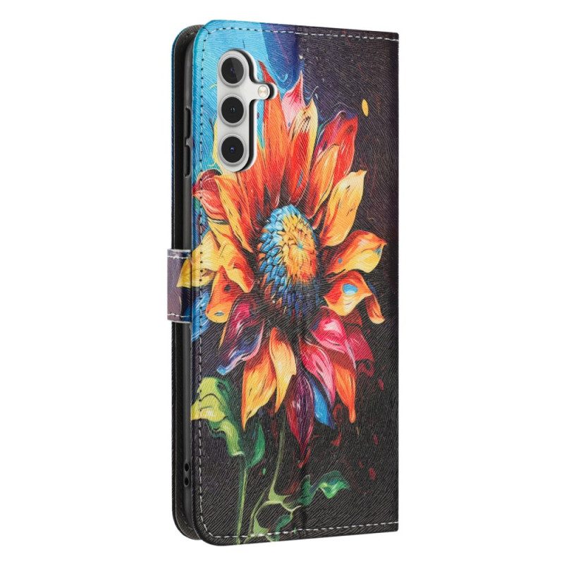 Lederhüllen Für Samsung Galaxy A17 4g / 5g Sonnenblumenmuster
