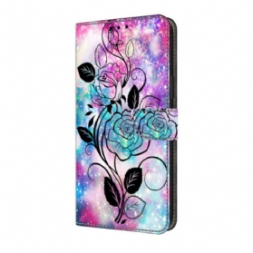 Lederhüllen Samsung Galaxy A17 4g / 5g Blumenskizze