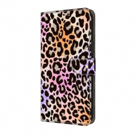Lederhüllen Samsung Galaxy A17 4g / 5g Buntes Leopardenmuster
