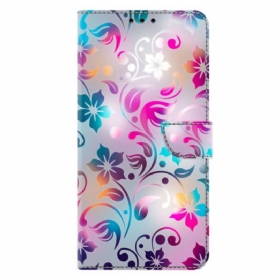 Lederhüllen Samsung Galaxy A17 4g / 5g Handgefertigte Blumen