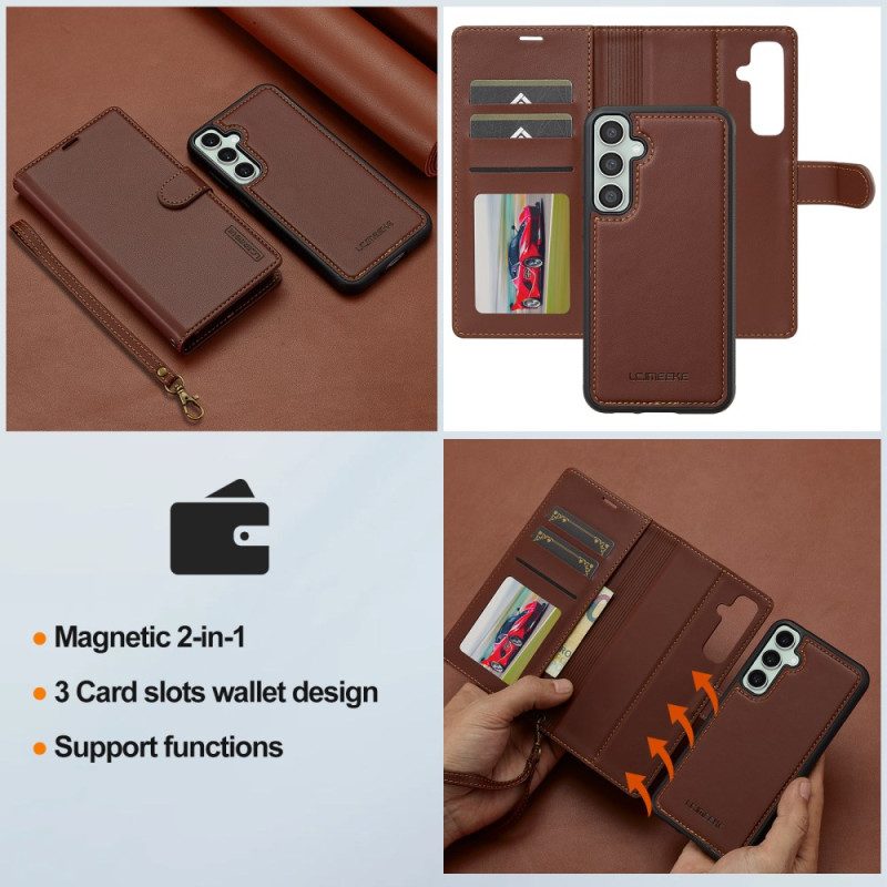 Lederhüllen Samsung Galaxy A17 4g / 5g Handyhülle Abnehmbarer Einband Lc.imeeke