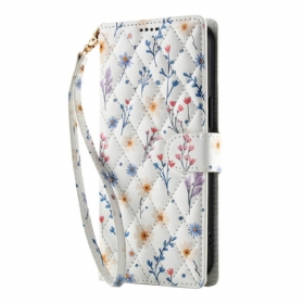 Lederhüllen Samsung Galaxy A17 4g / 5g Handyhülle Geldbörse Mit Blumenmuster