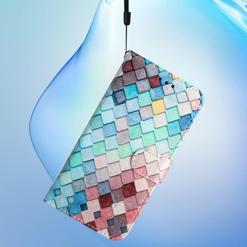 Lederhüllen Samsung Galaxy A17 4g / 5g Handyhülle Gittermuster