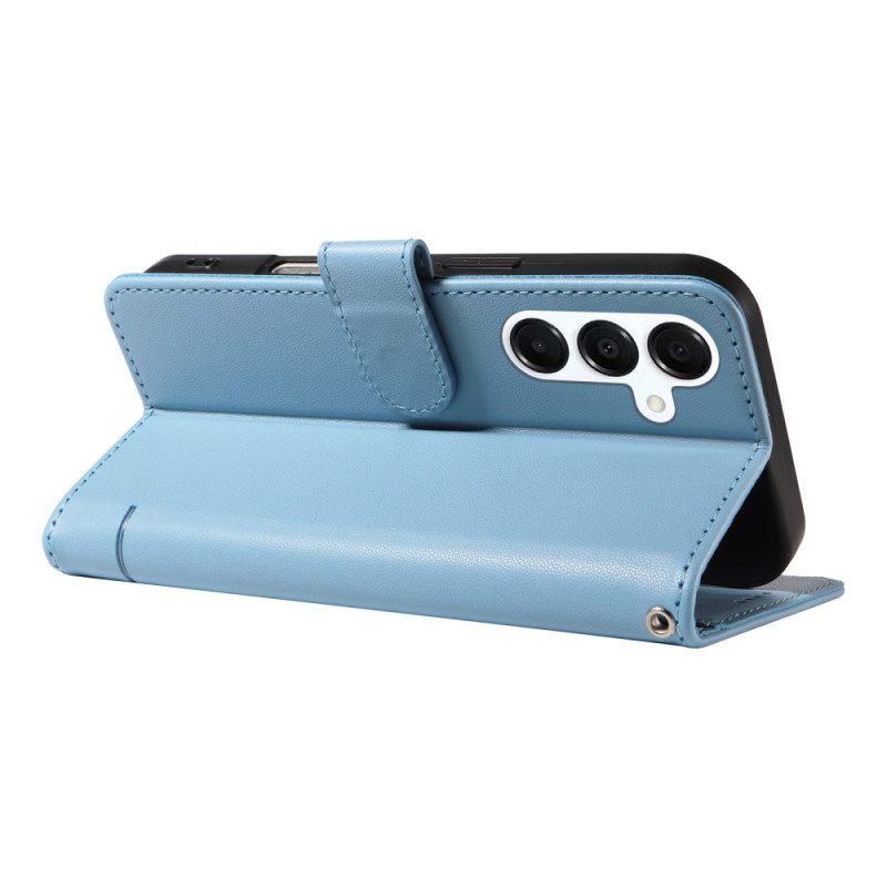 Lederhüllen Samsung Galaxy A17 4g / 5g Handyhülle Schulterriemen Mit Katzenmotiv