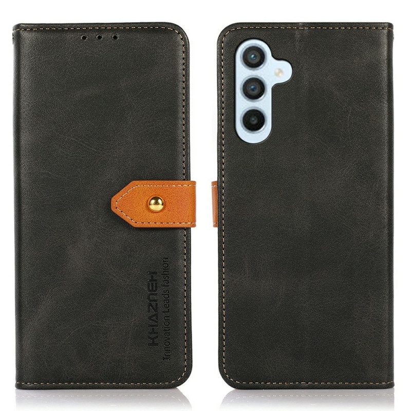 Lederhüllen Samsung Galaxy A17 4g / 5g Khazneh Goldverschluss