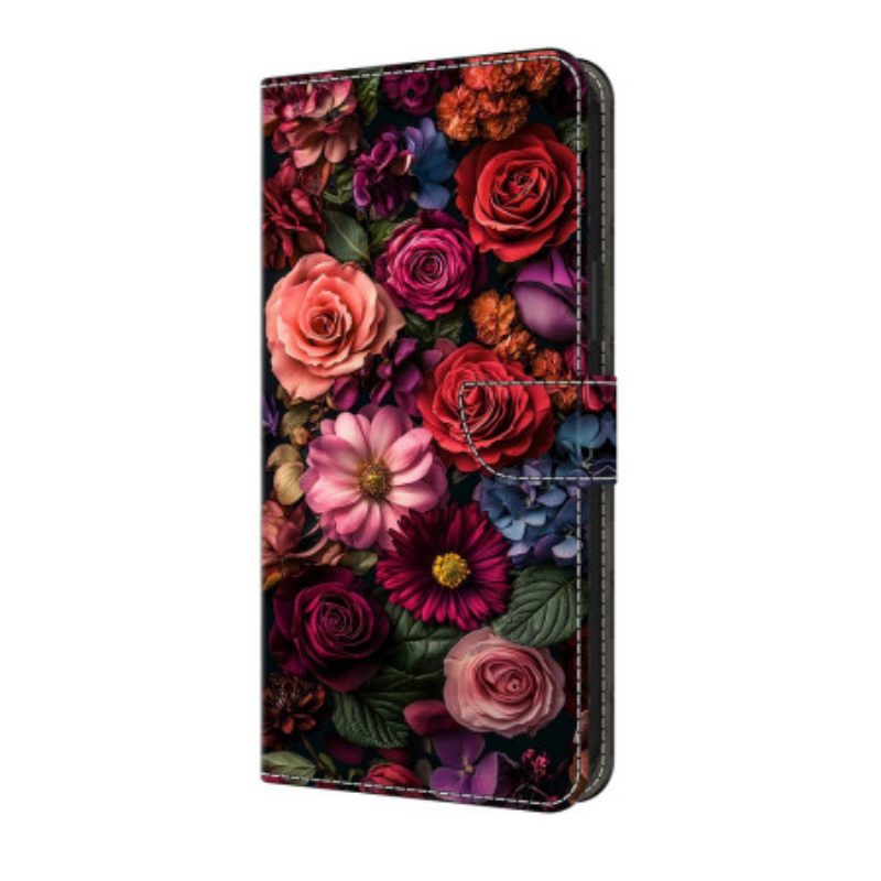 Lederhüllen Samsung Galaxy A17 4g / 5g Rosa Blumenmuster