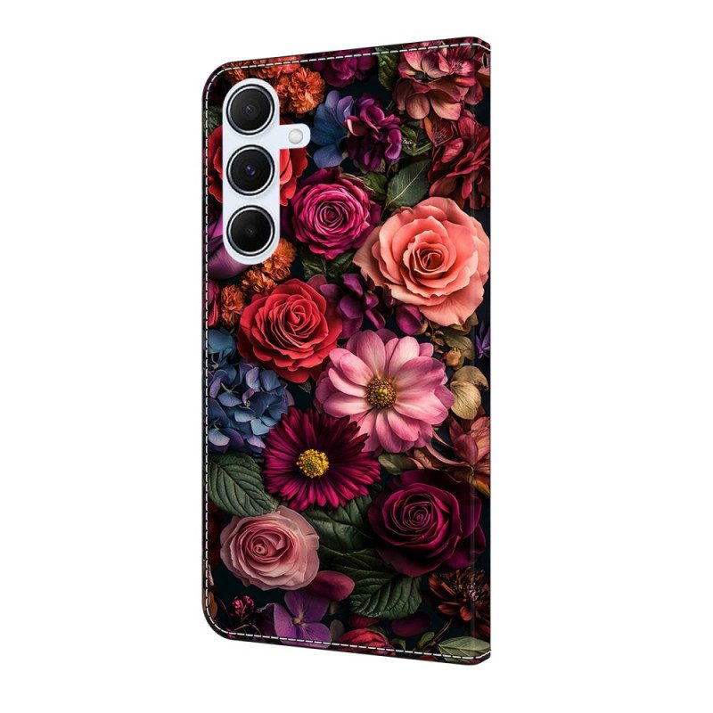 Lederhüllen Samsung Galaxy A17 4g / 5g Rosa Blumenmuster