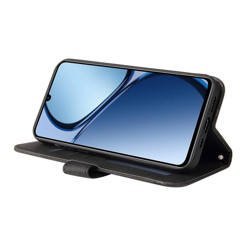 Lederhüllen Für Realme Note 60 Ziernieten In Wildlederoptik