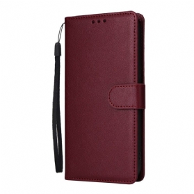 Lederhüllen Realme Note 60 Handyhülle Glatte Lederoptik