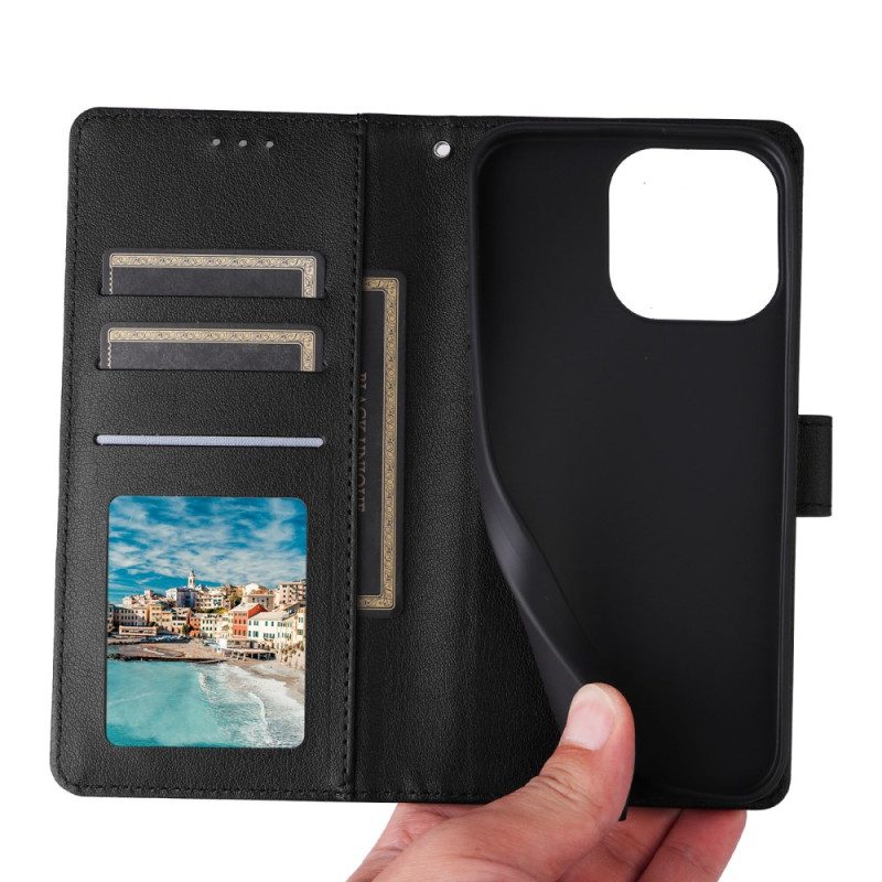 Lederhüllen Realme Note 60 Handyhülle Glatte Lederoptik