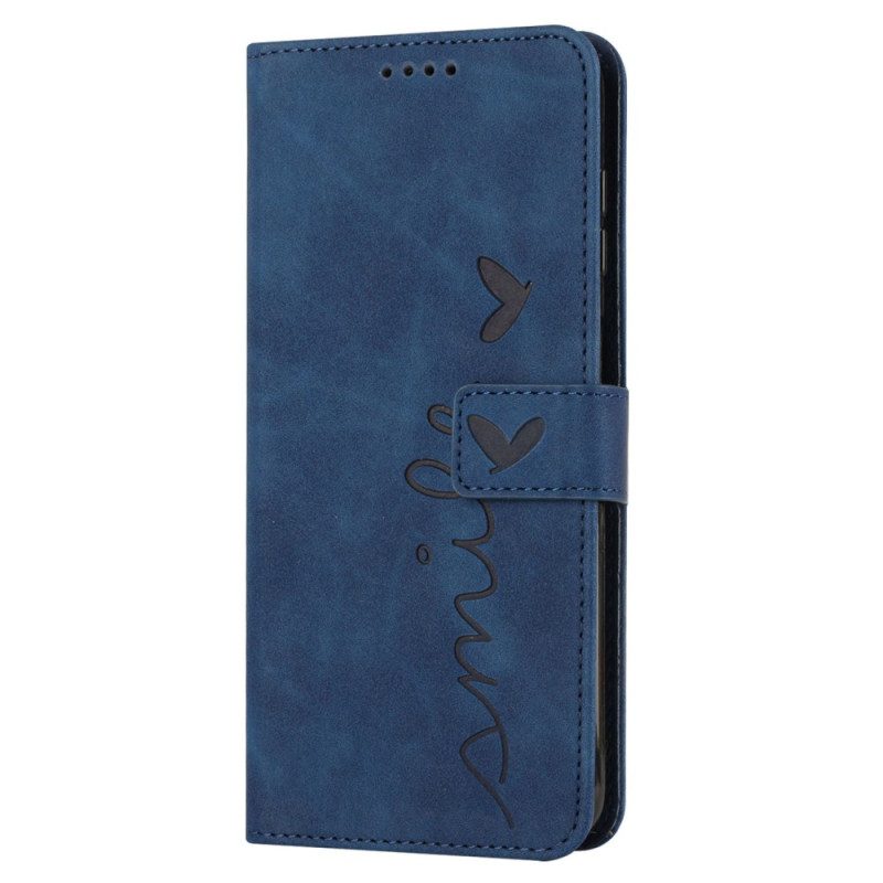 Lederhüllen Realme Note 60 Handyhülle Tragegurt Mit Smiley-gesicht