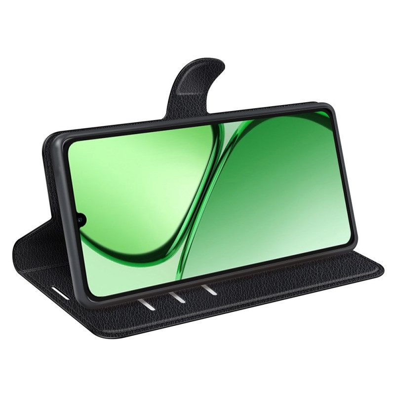 Lederhüllen Realme Note 60 Klassisches Litschi-kunstleder