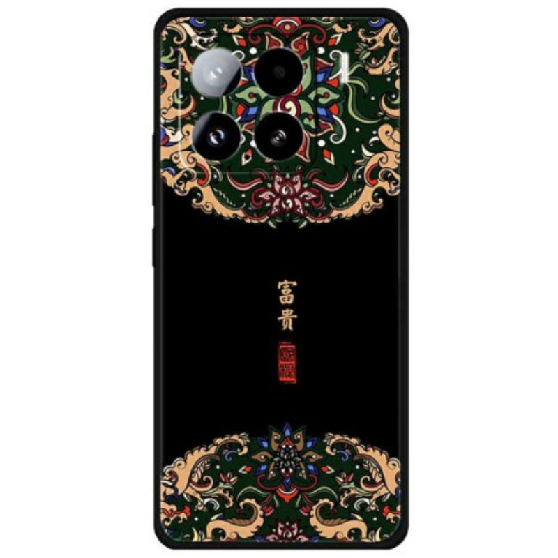 Hülle Für Xiaomi 15 Schwarz-orientalisches Motiv