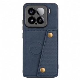 Hülle Xiaomi 15 Kartenhalter Und Ständer In Lederoptik