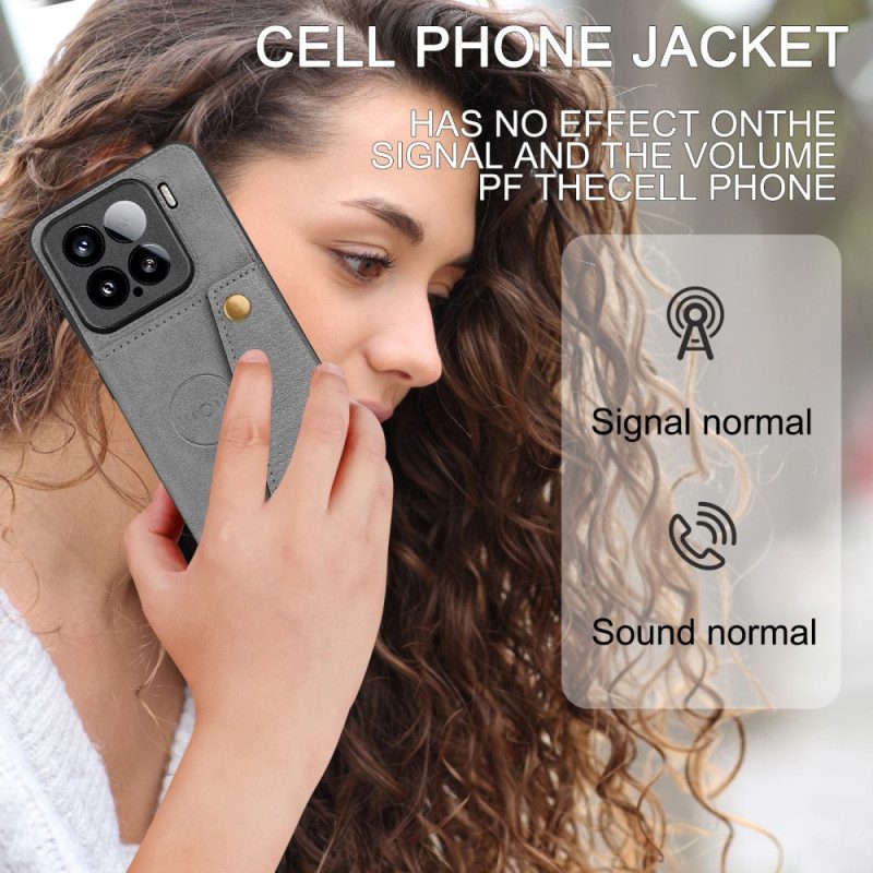 Hülle Xiaomi 15 Kartenhalter Und Ständer In Lederoptik