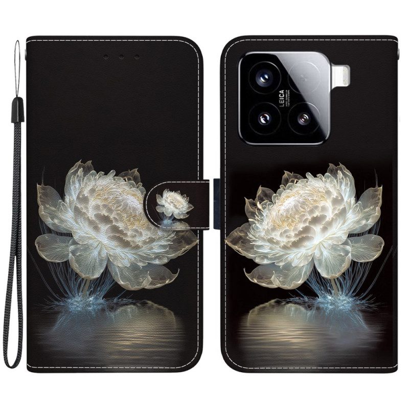 Lederhüllen Für Xiaomi 15 Kristallpfingstrose