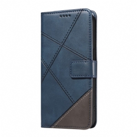 Lederhüllen Für Xiaomi 15 Zweifarbige Linien Und Streifen