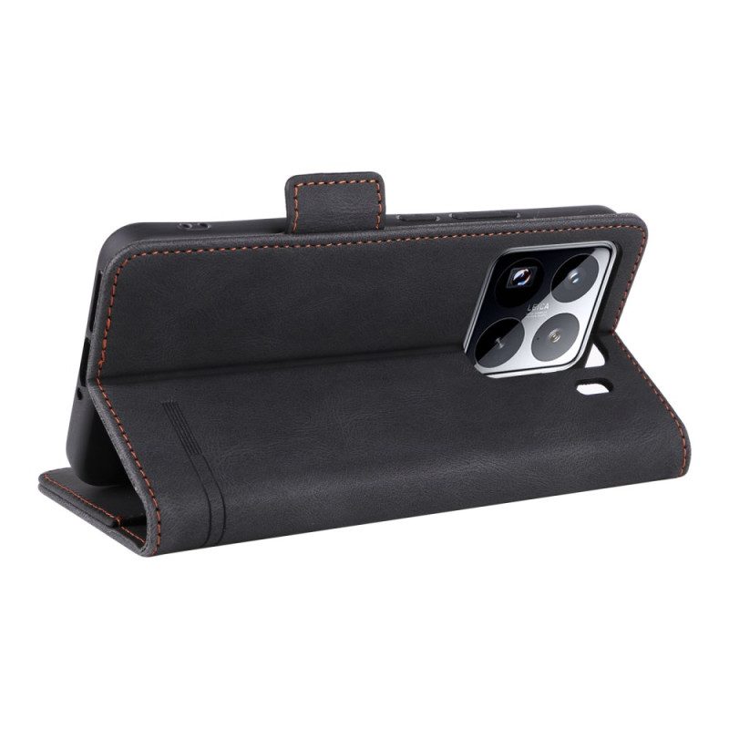 Lederhüllen Xiaomi 15 Handyhülle Geldbörse Mit Metallverzierung