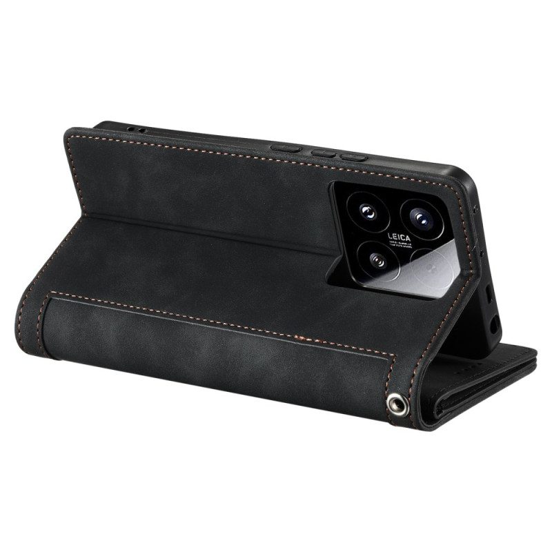 Lederhüllen Xiaomi 15 Handyhülle Geldbörse Mit Reißverschluss