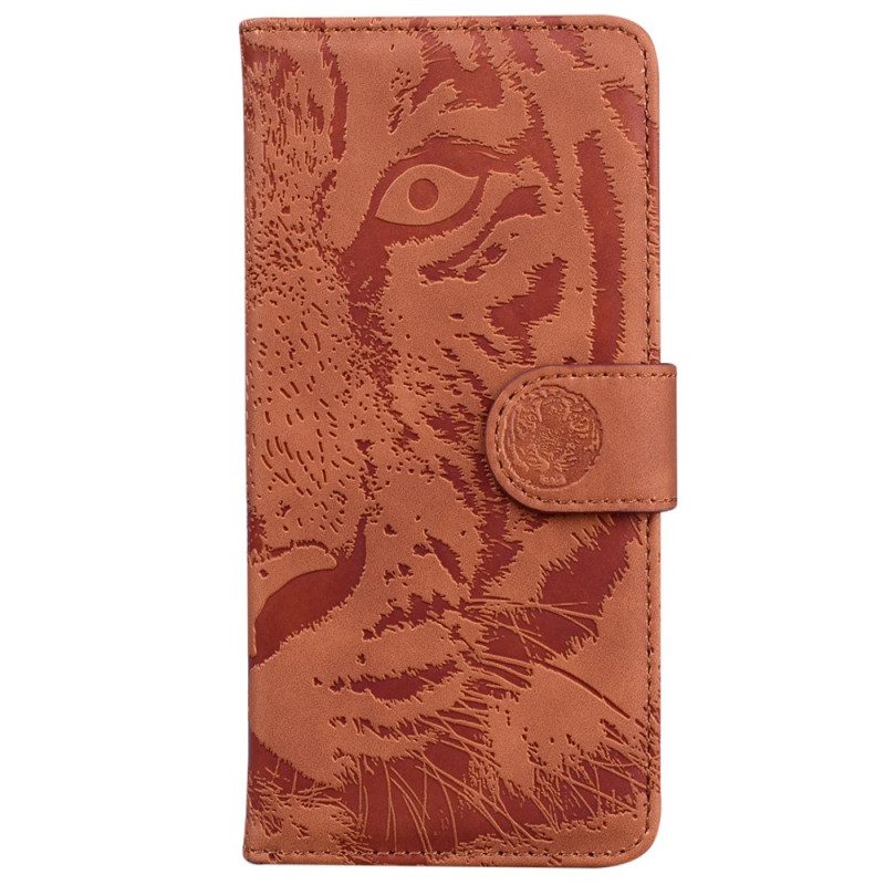 Lederhüllen Xiaomi 15 Handyhülle Tigerprint