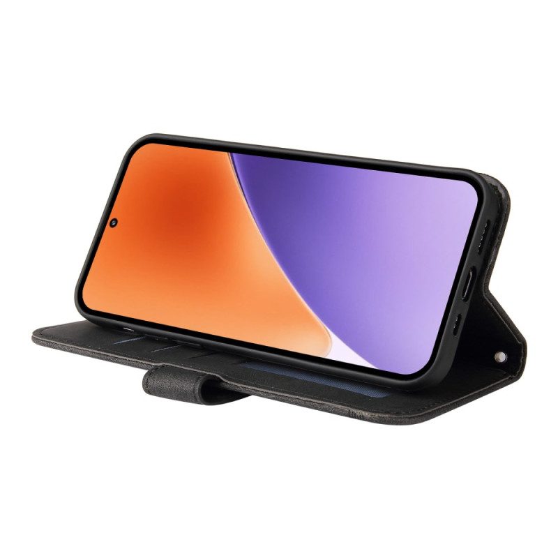 Lederhüllen Xiaomi 15 Handyhülle Zierniete Und Riemen