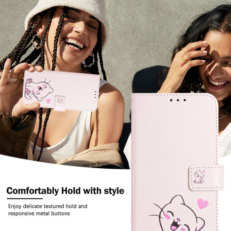 Lederhüllen Xiaomi 15 Kätzchenmotiv