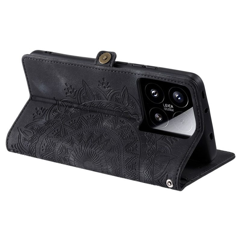 Lederhüllen Xiaomi 15 Mandala-wildlederoptik