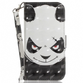 Lederhüllen Xiaomi 15 Panda-lanyard (wütend)