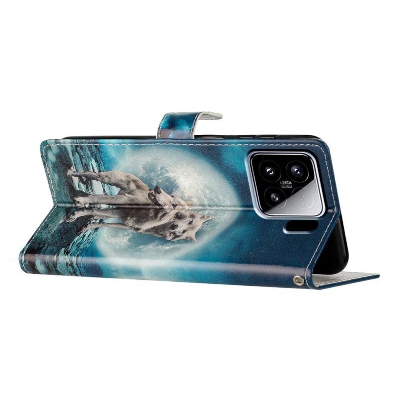 Lederhüllen Xiaomi 15 Zwei Wölfe