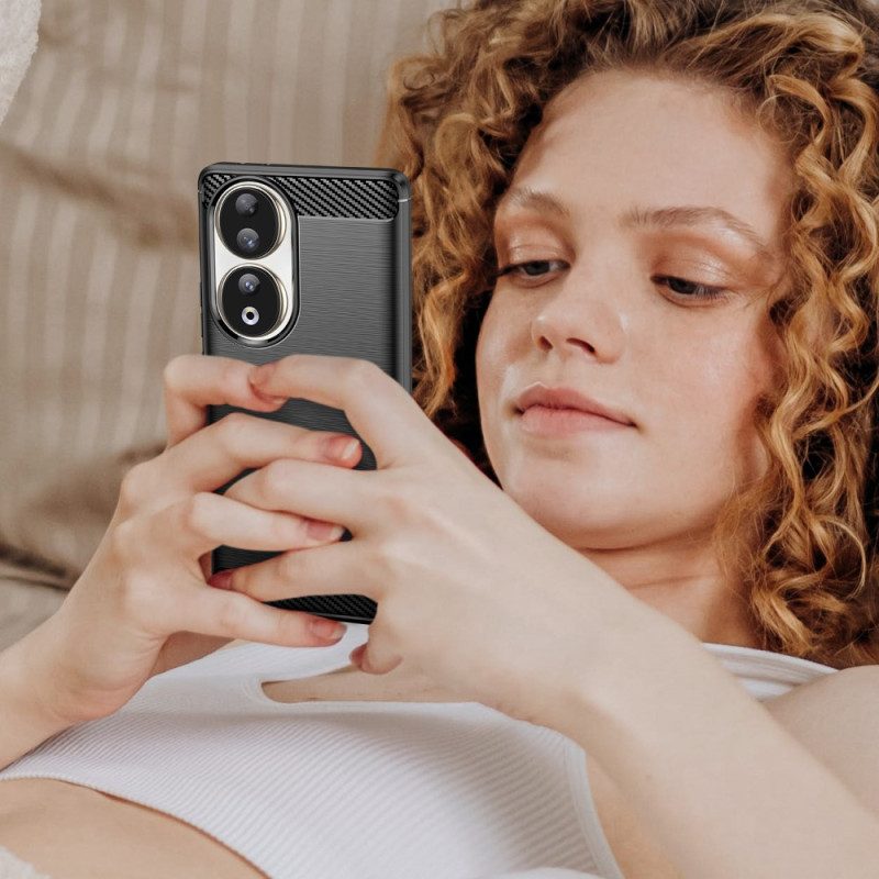 Handyhülle Für Honor 90 Gebürstete Kohlefaser