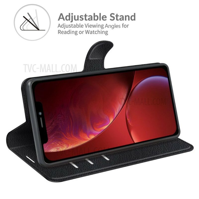 Flip Case Für iPhone 13 Mini Klassischer Litschi-ledereffekt