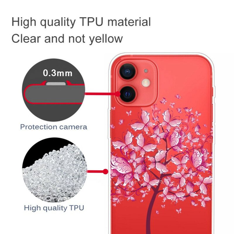 Handyhülle Für iPhone 13 Mini Rosa Baumkrone