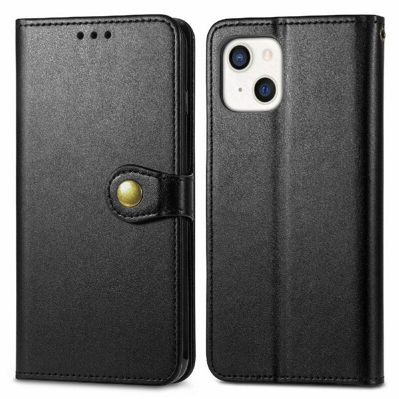 Lederhüllen Für iPhone 13 Mini Kunstleder Und Vintage-verschluss