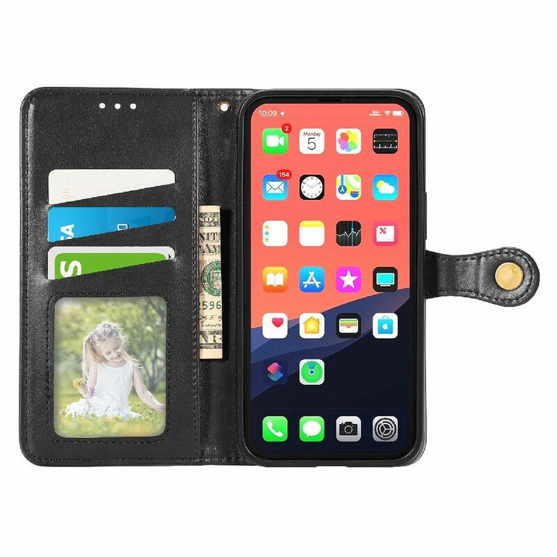 Lederhüllen Für iPhone 13 Mini Kunstleder Und Vintage-verschluss