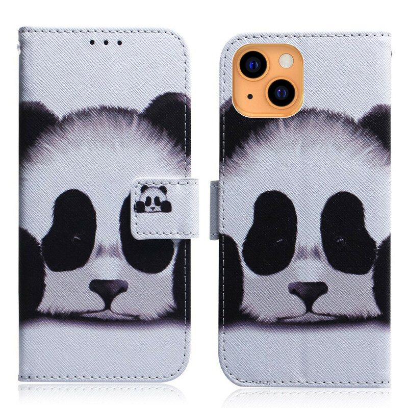 Lederhüllen Für iPhone 13 Mini Panda-gesicht